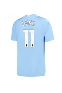 Fotbalové Dres Manchester City Jeremy Doku #11 Domácí Oblečení 2023-24 Krátký Rukáv